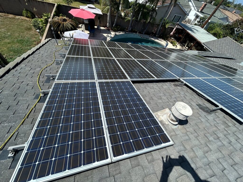 Solar Panel Cleaning And Property Rinsing Service Project in Anaheim CA 92804