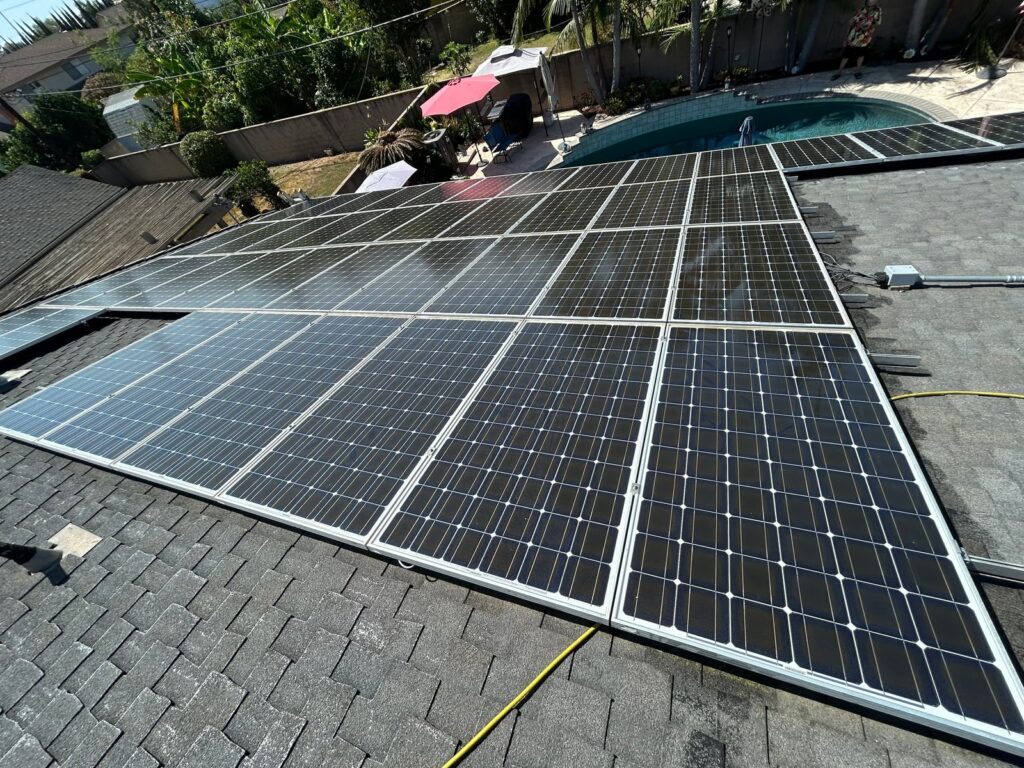 Solar Panel Cleaning And Property Rinsing Service Project in Anaheim CA 92804
